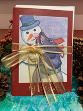 Load image into Gallery viewer, Holiday Cards- "Elroy and his Snow Man" 5x7 in. folded cards