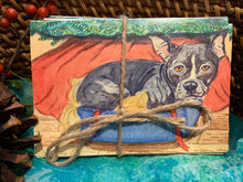 Load image into Gallery viewer, Holiday Cards "Elroy says Give the Gift of Love" 3.5x5 in. folded cards