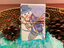 Load image into Gallery viewer, Holiday Cards "Elroy and his Snowman" 3x5 in. folded cards